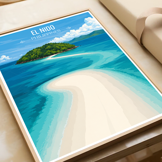 El Nido - Philippines - Travel Wall Art Deco Poster Print - Art Print - Travel Art Poster