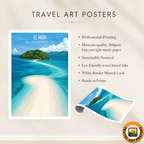 El Nido - Philippines - Travel Wall Art Deco Poster Print - Art Print - Travel Art Poster
