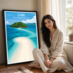 El Nido - Philippines - Travel Wall Art Deco Poster Print - Art Print - Travel Art Poster