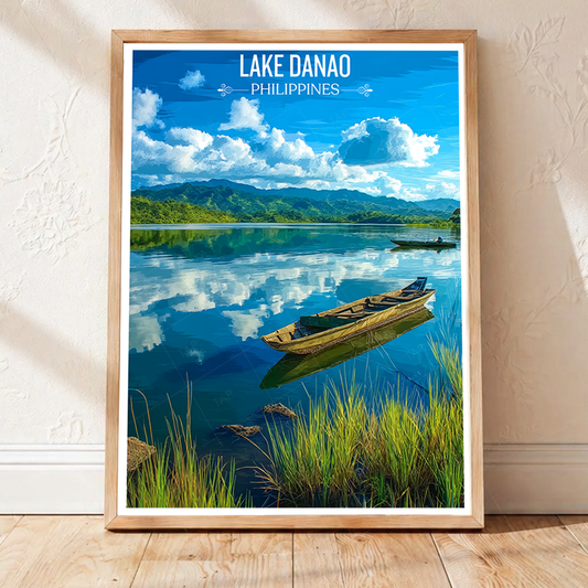 Lake Danao - Philippines - Travel Wall Art Deco Poster Print - Art Print - Travel Art Poster