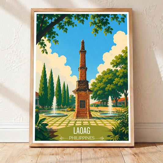 Laoag - Philippines - Travel Wall Art Deco Poster Print - Art Print - Travel Art Poster