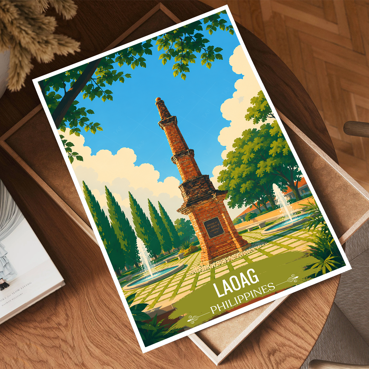 Laoag - Philippines - Travel Wall Art Deco Poster Print - Art Print - Travel Art Poster