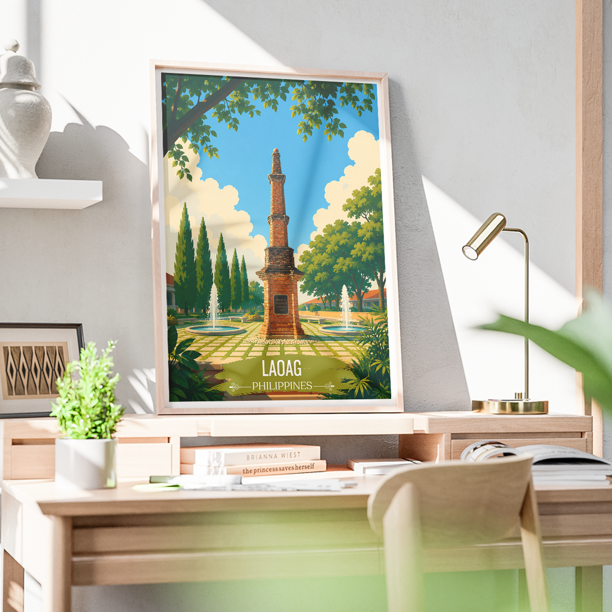 Laoag - Philippines - Travel Wall Art Deco Poster Print - Art Print - Travel Art Poster
