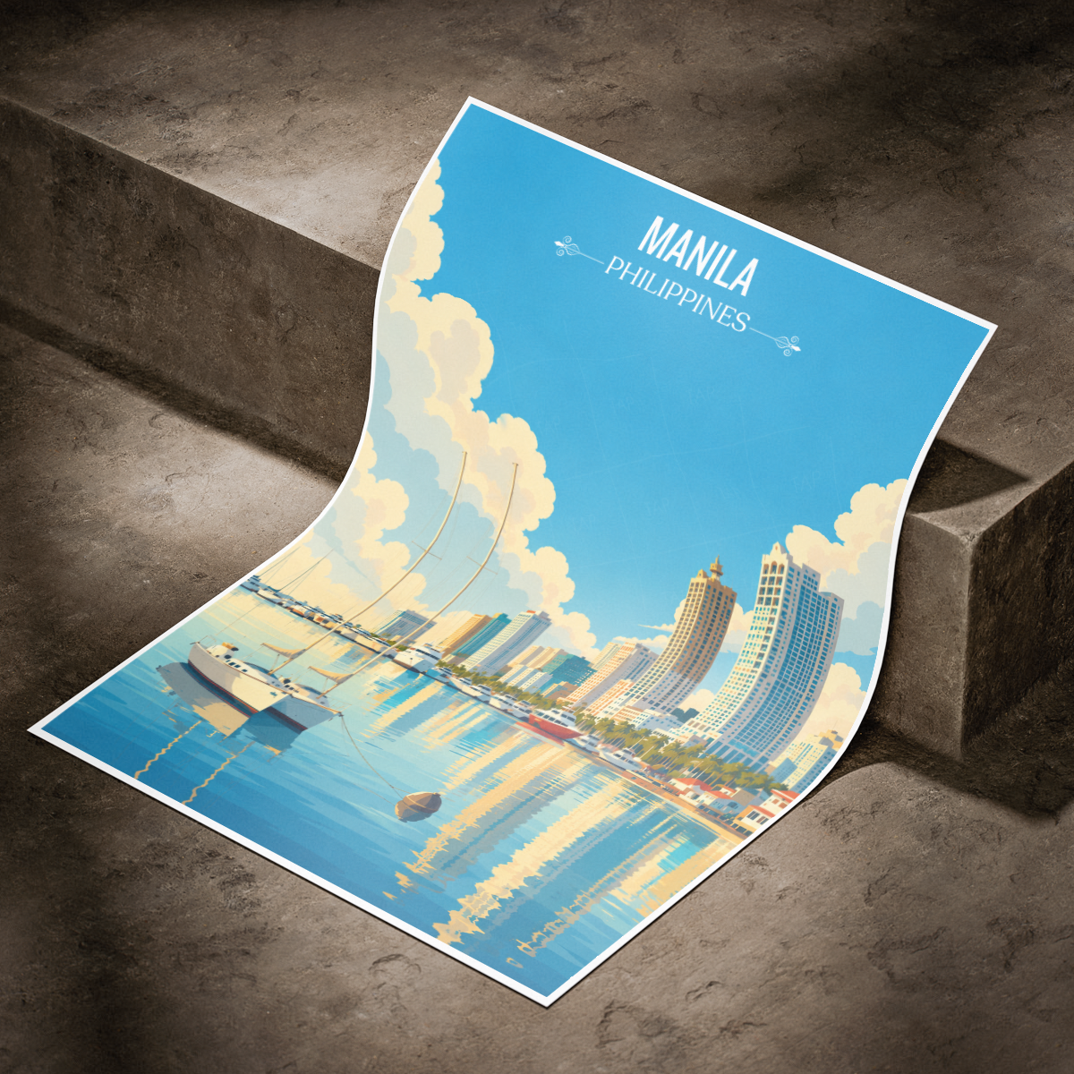 Manila - Philippines - Travel Wall Art Deco Poster Print - Art Print - Travel Art Poster