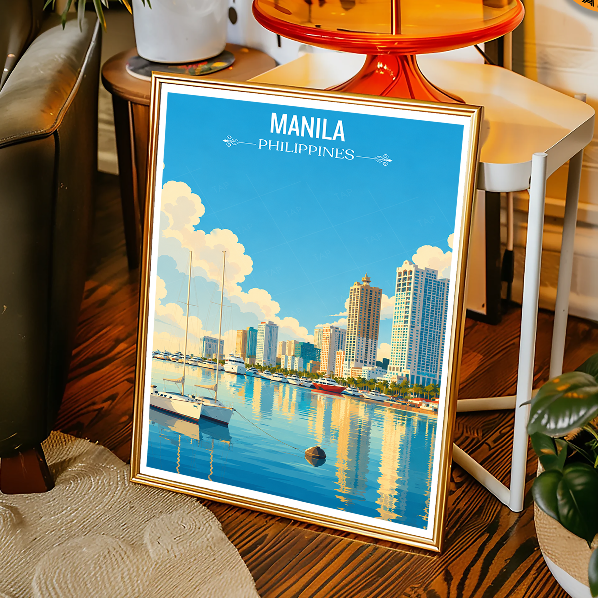 Manila - Philippines - Travel Wall Art Deco Poster Print - Art Print - Travel Art Poster