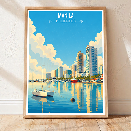 Manila - Philippines - Travel Wall Art Deco Poster Print - Art Print - Travel Art Poster
