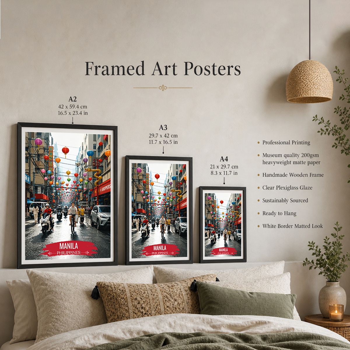 Manila - Philippines - Travel Wall Art Deco Poster Print - Art Print - Travel Art Poster
