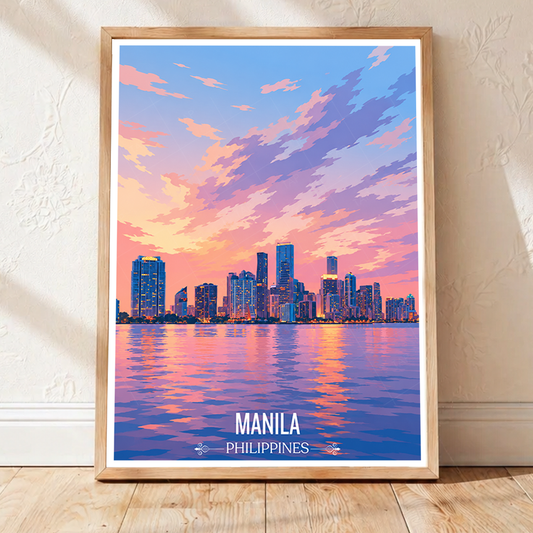 Manila - Philippines - Travel Wall Art Deco Poster Print - Art Print - Travel Art Poster