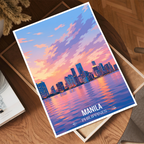Manila - Philippines - Travel Wall Art Deco Poster Print - Art Print - Travel Art Poster