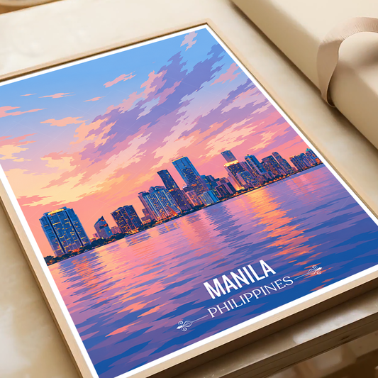 Manila - Philippines - Travel Wall Art Deco Poster Print - Art Print - Travel Art Poster