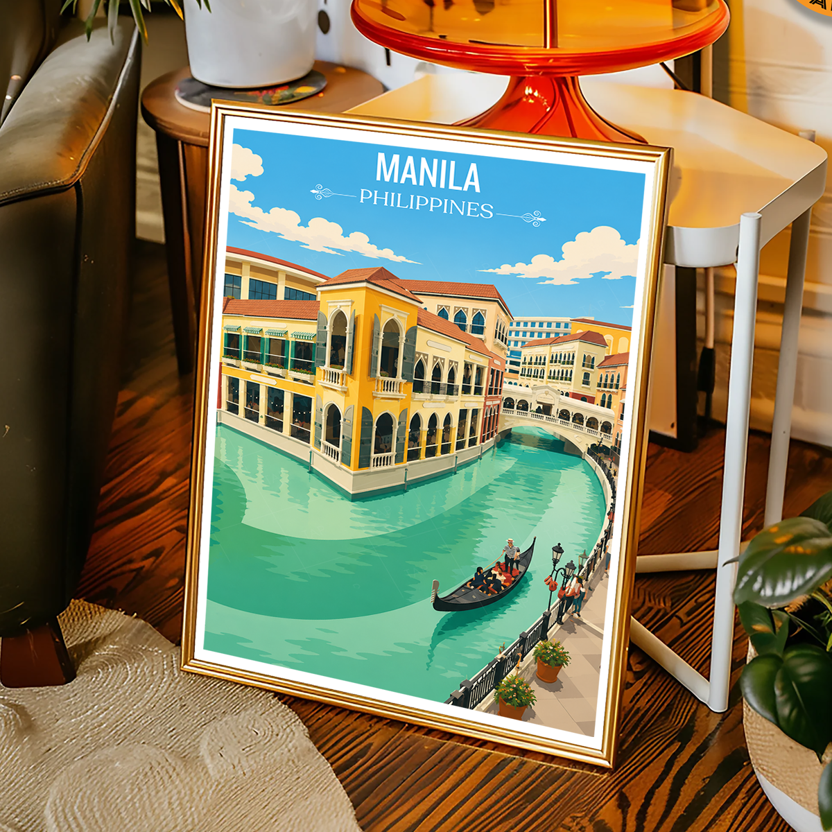 Manila - Philippines - Travel Wall Art Deco Poster Print - Art Print - Travel Art Poster