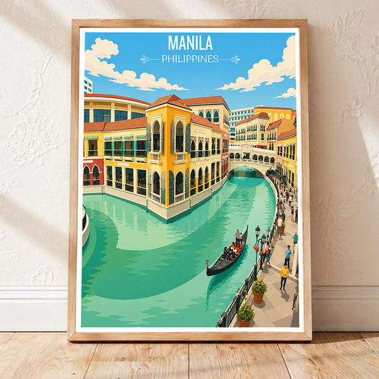 Manila - Philippines - Travel Wall Art Deco Poster Print - Art Print - Travel Art Poster