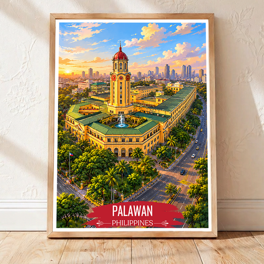 Palawan - Philippines - Travel Wall Art Deco Poster Print - Art Print - Travel Art Poster