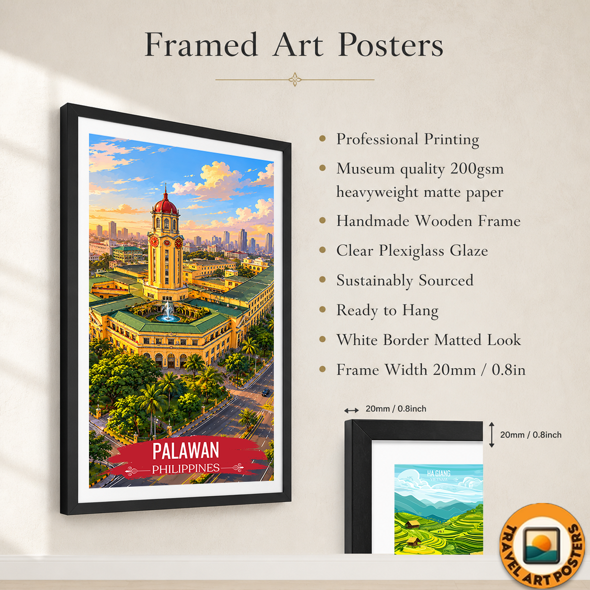 Palawan - Philippines - Travel Wall Art Deco Poster Print - Art Print - Travel Art Poster