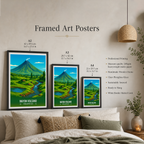 Mayon Volcano - Philippines - Travel Wall Art Deco Poster Print - Art Print - Travel Art Poster