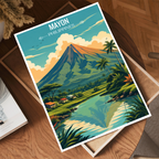 Mayon - Philippines - Travel Wall Art Deco Poster Print - Art Print - Travel Art Poster