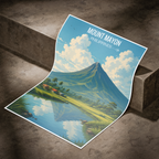 Mount Mayon - Philippines - Travel Wall Art Deco Poster Print - Art Print - Travel Art Poster