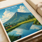 Mount Mayon - Philippines - Travel Wall Art Deco Poster Print - Art Print - Travel Art Poster