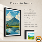 Mount Mayon - Philippines - Travel Wall Art Deco Poster Print - Art Print - Travel Art Poster