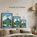 Mount Mayon - Philippines - Travel Wall Art Deco Poster Print - Art Print - Travel Art Poster