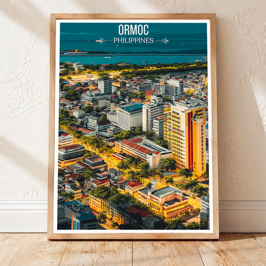 Ormoc - Philippines - Travel Wall Art Deco Poster Print - Art Print - Travel Art Poster