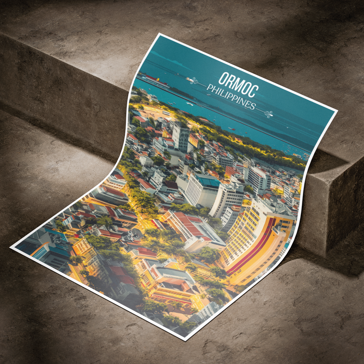 Ormoc - Philippines - Travel Wall Art Deco Poster Print - Art Print - Travel Art Poster