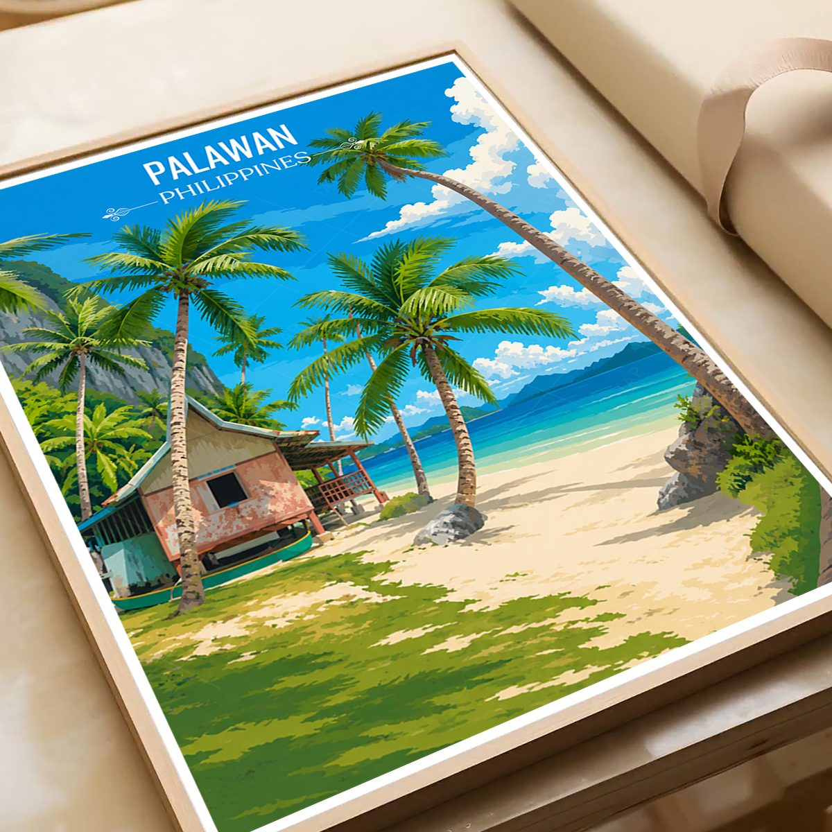 Palawan - Philippines - Travel Wall Art Deco Poster Print - Art Print - Travel Art Poster