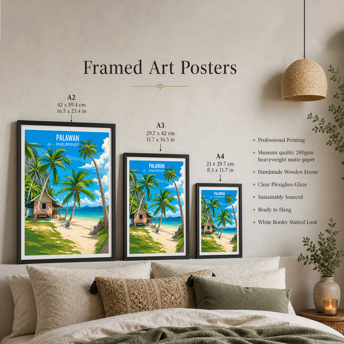 Palawan - Philippines - Travel Wall Art Deco Poster Print - Art Print - Travel Art Poster