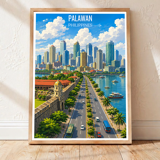 Palawan - Philippines - Travel Wall Art Deco Poster Print - Art Print - Travel Art Poster