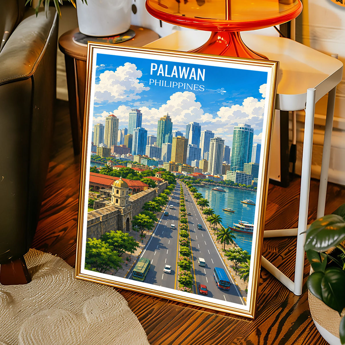 Palawan - Philippines - Travel Wall Art Deco Poster Print - Art Print - Travel Art Poster