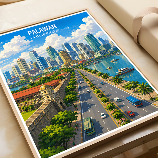 Palawan - Philippines - Travel Wall Art Deco Poster Print - Art Print - Travel Art Poster