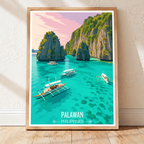 Palawan - Philippines - Travel Wall Art Deco Poster Print - Art Print - Travel Art Poster