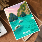 Palawan - Philippines - Travel Wall Art Deco Poster Print - Art Print - Travel Art Poster