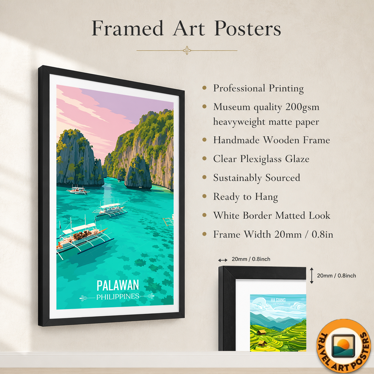 Palawan - Philippines - Travel Wall Art Deco Poster Print - Art Print - Travel Art Poster