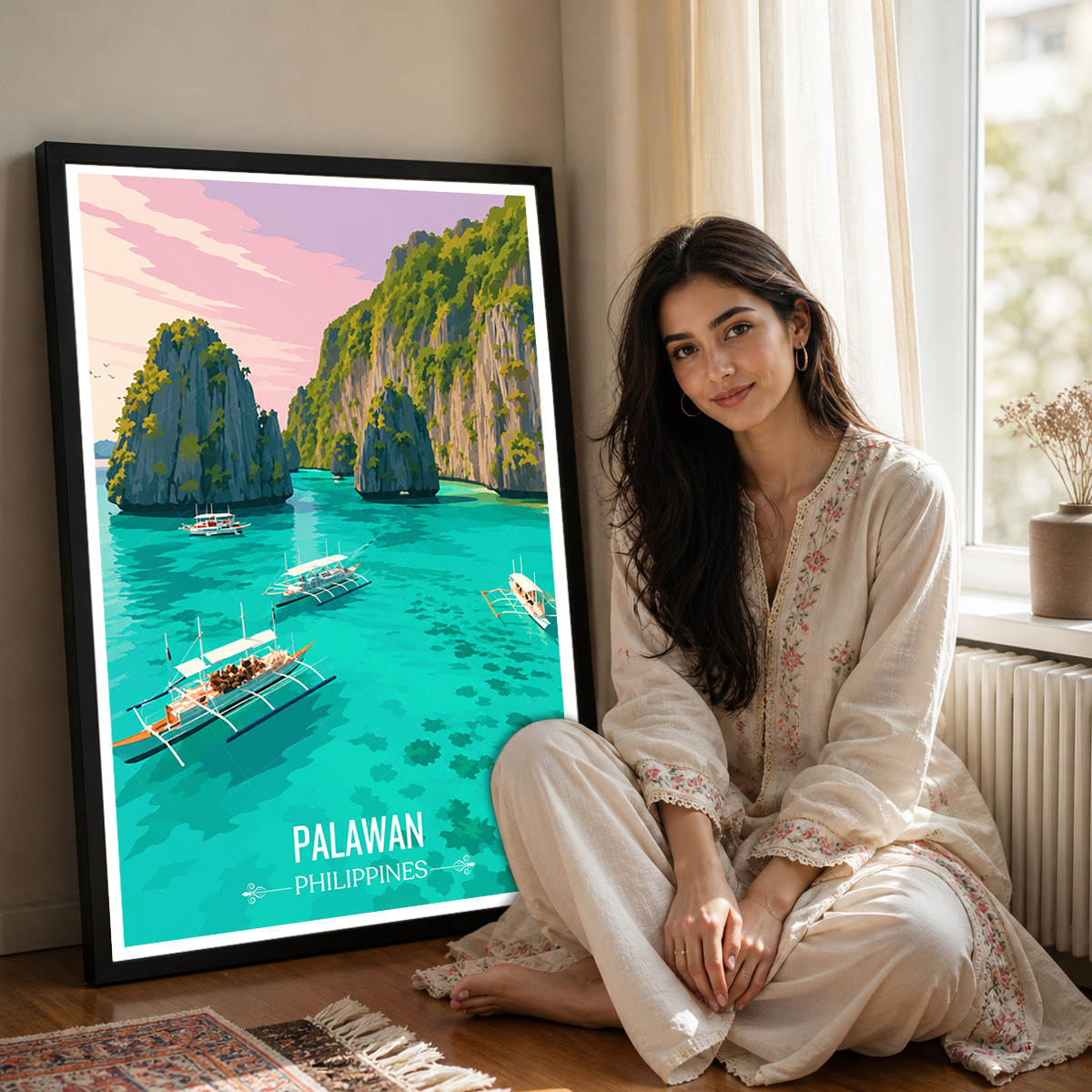 Palawan - Philippines - Travel Wall Art Deco Poster Print - Art Print - Travel Art Poster