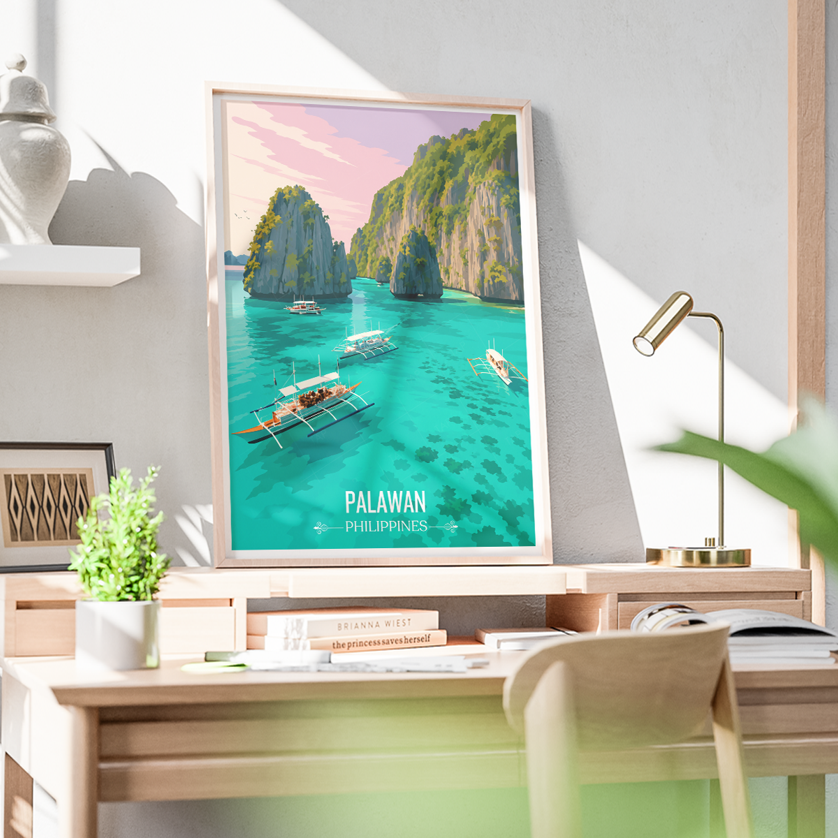 Palawan - Philippines - Travel Wall Art Deco Poster Print - Art Print - Travel Art Poster
