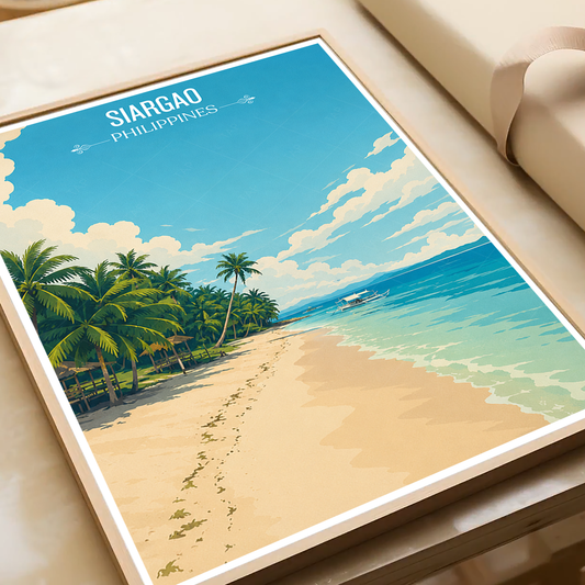 Siargao - Philippines - Travel Wall Art Deco Poster Print - Art Print - Travel Art Poster