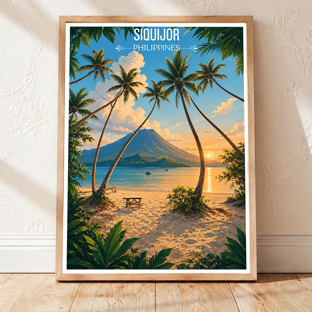 Siquijor - Philippines - Travel Wall Art Deco Poster Print - Art Print - Travel Art Poster