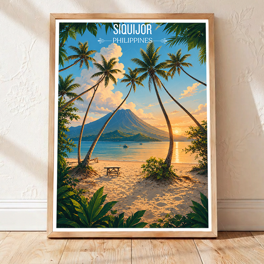 Siquijor - Philippines - Travel Wall Art Deco Poster Print - Art Print - Travel Art Poster