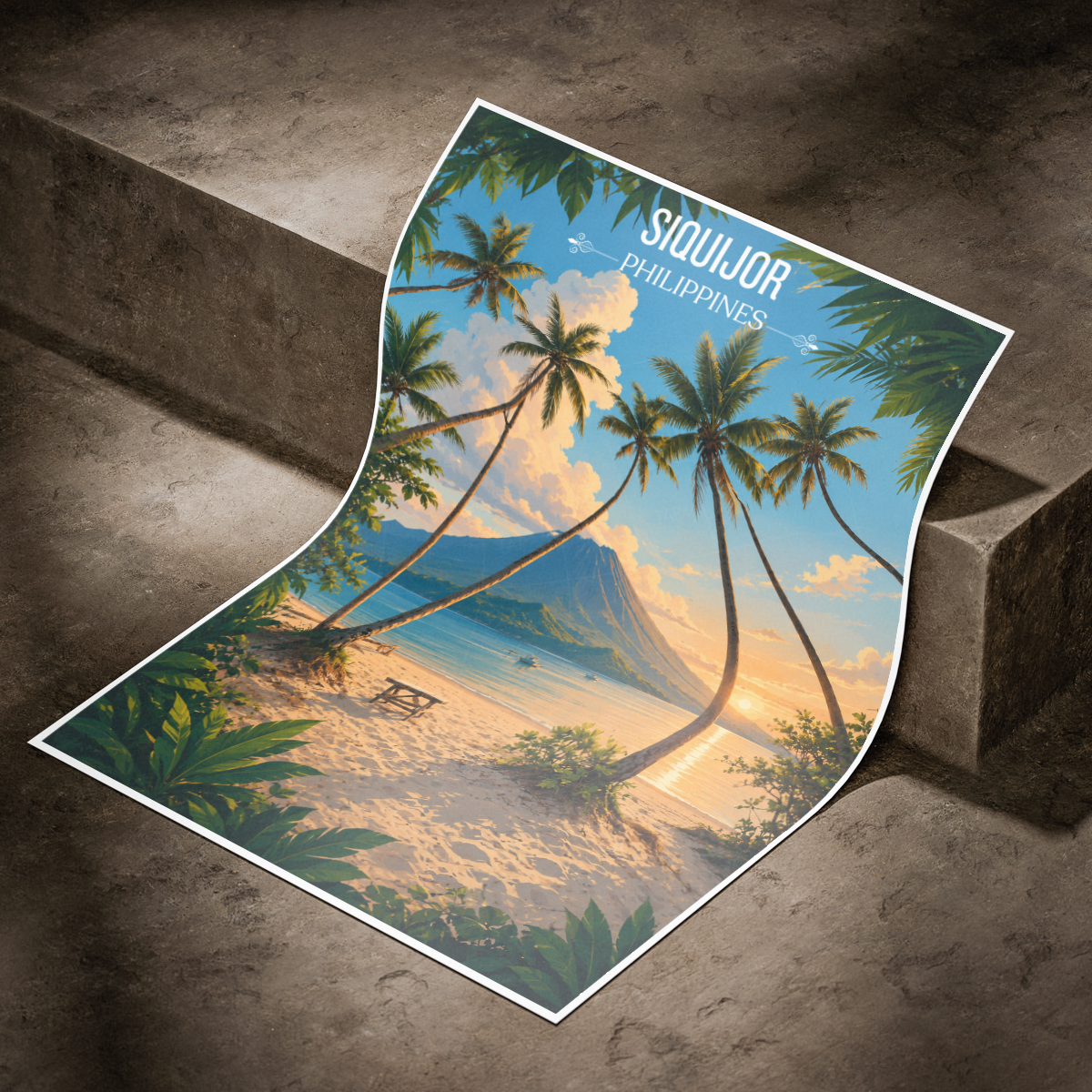 Siquijor - Philippines - Travel Wall Art Deco Poster Print - Art Print - Travel Art Poster
