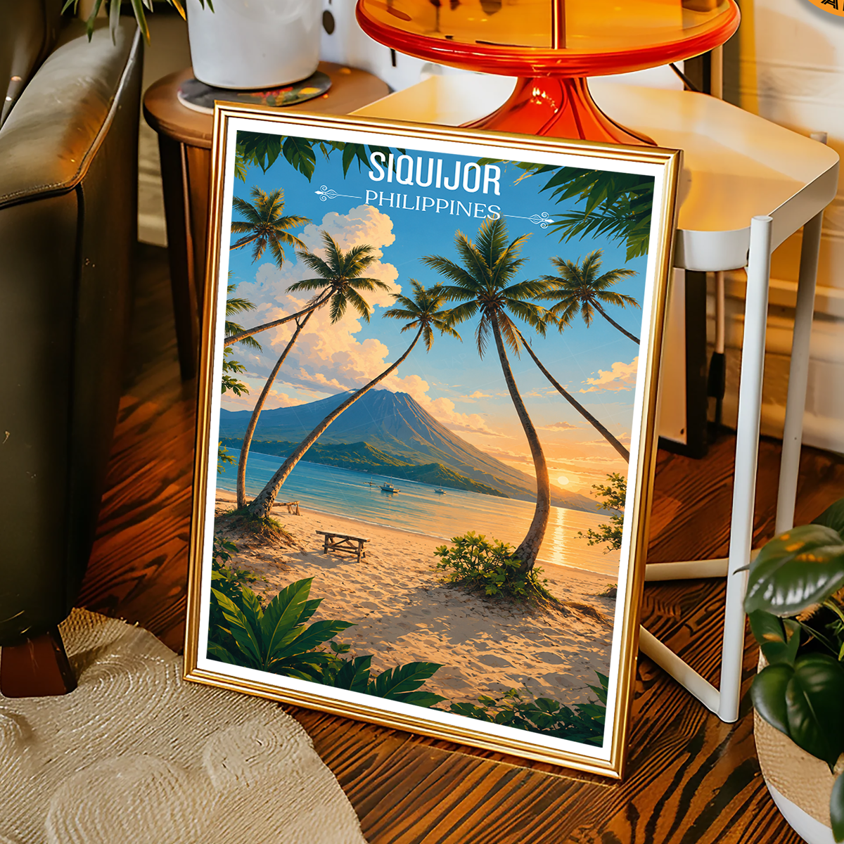Siquijor - Philippines - Travel Wall Art Deco Poster Print - Art Print - Travel Art Poster