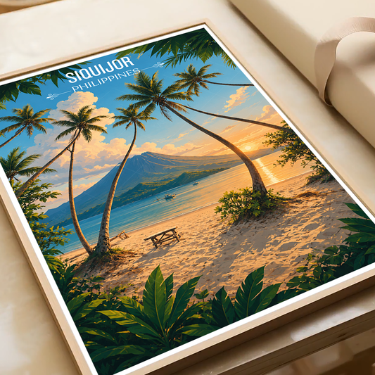 Siquijor - Philippines - Travel Wall Art Deco Poster Print - Art Print - Travel Art Poster