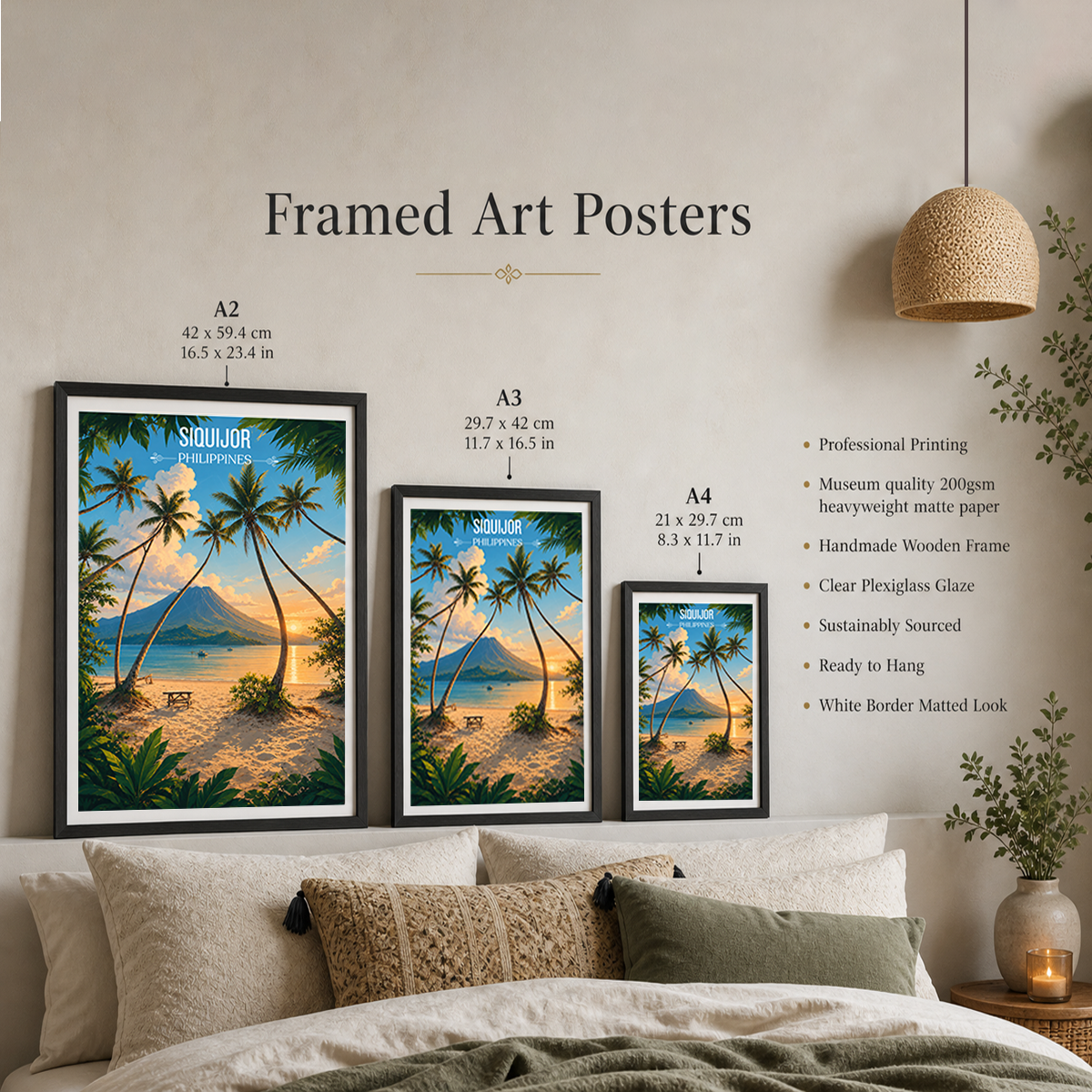 Siquijor - Philippines - Travel Wall Art Deco Poster Print - Art Print - Travel Art Poster