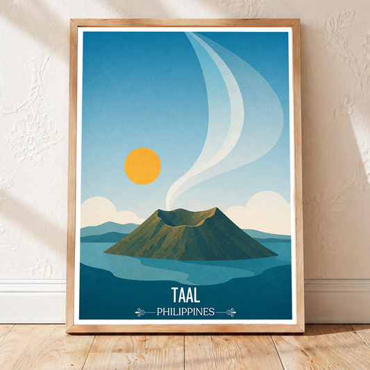Taal - Philippines - Travel Wall Art Deco Poster Print - Art Print - Travel Art Poster