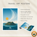 Taal - Philippines - Travel Wall Art Deco Poster Print - Art Print - Travel Art Poster