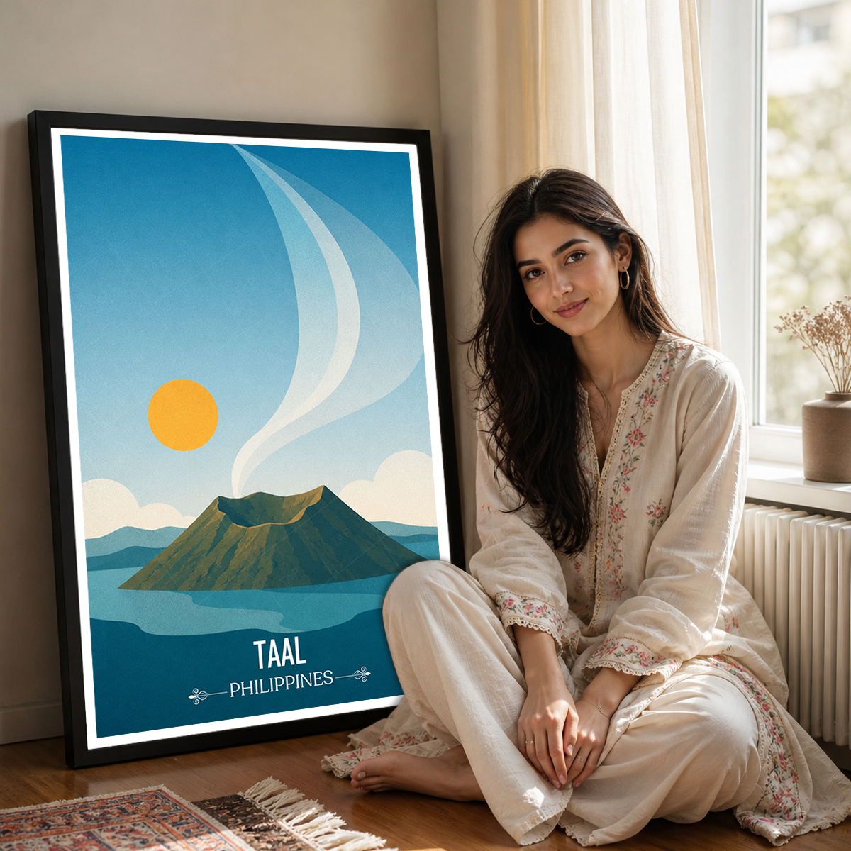 Taal - Philippines - Travel Wall Art Deco Poster Print - Art Print - Travel Art Poster