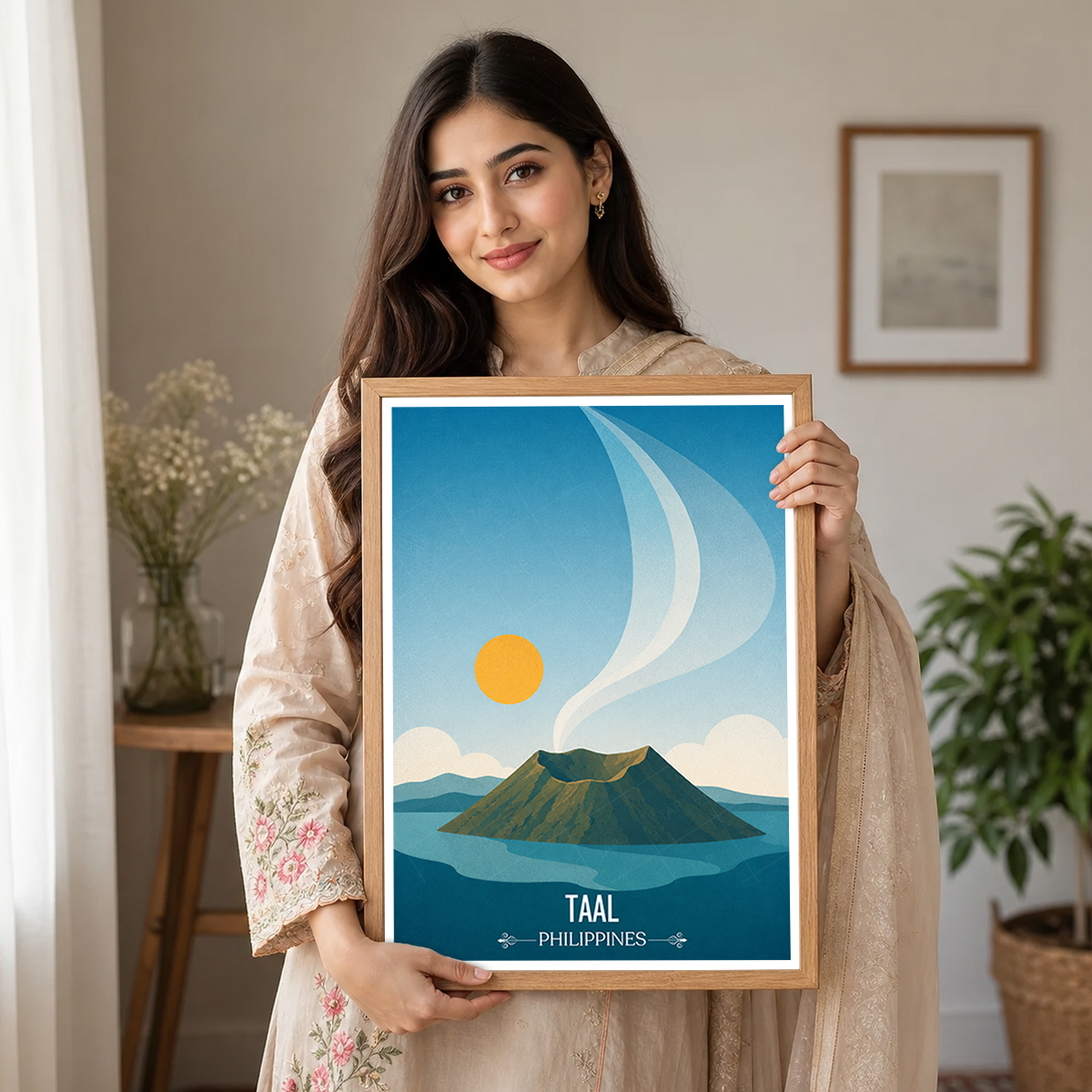 Taal - Philippines - Travel Wall Art Deco Poster Print - Art Print - Travel Art Poster