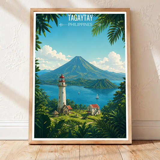 Tagaytay - Philippines - Travel Wall Art Deco Poster Print - Art Print - Travel Art Poster