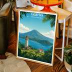 Tagaytay - Philippines - Travel Wall Art Deco Poster Print - Art Print - Travel Art Poster