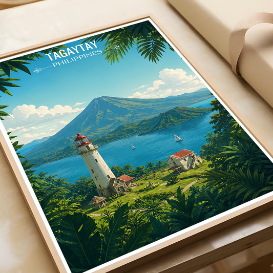 Tagaytay - Philippines - Travel Wall Art Deco Poster Print - Art Print - Travel Art Poster
